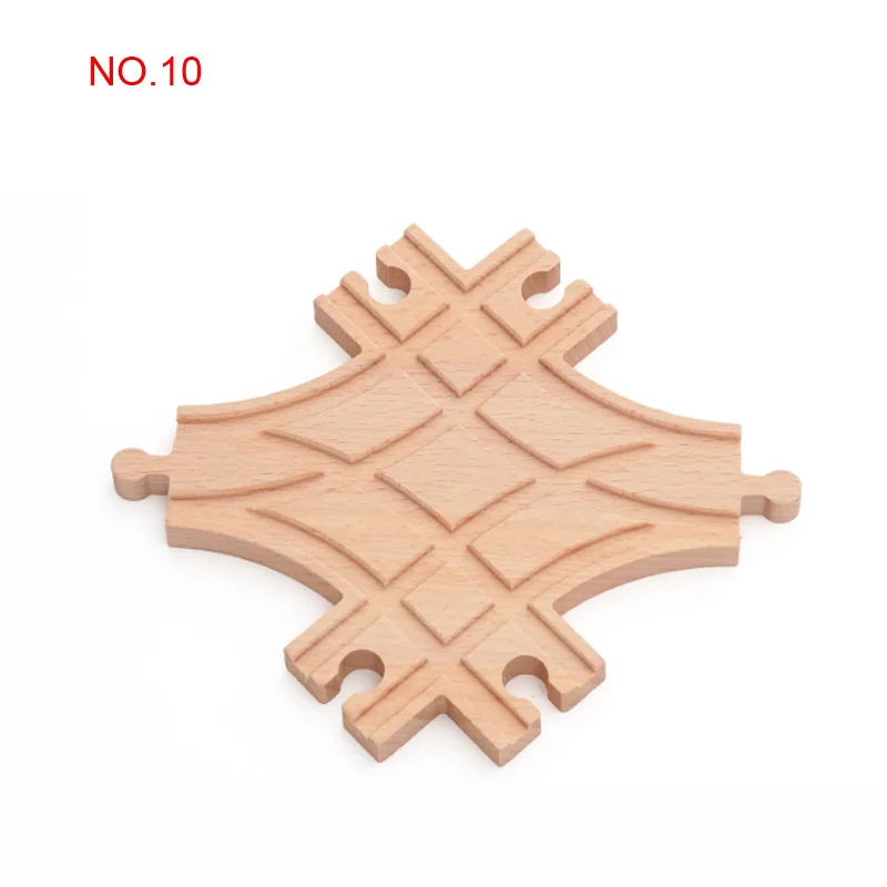 New Wooden Railway Track All Kinds Fork Rail Bifurcation Beech Wood Track Accessories Fit for Thomos Wooden Train Tracks Toy