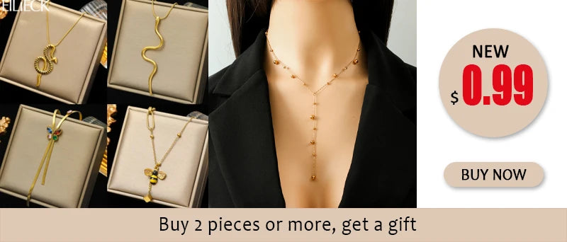 EILIECK 316L Stainless Steel Gold Color Hollow Ball Beads Pendant Necklace For Women Non-fading Choker Jewelry Girls Gifts Party
