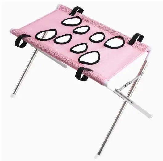 Portable Pet Grooming Bath Hammock Stand Adjustable Dog Cat Washing Restraint Mesh Support Rack Foldable Pet Bathing Drying Groo