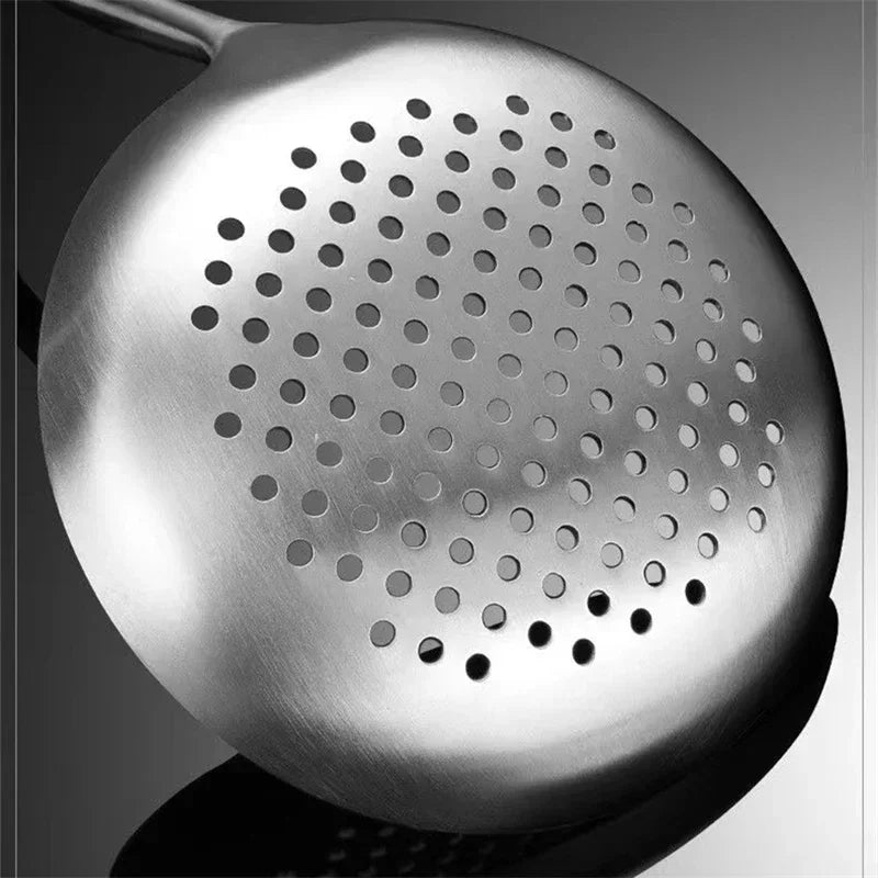 Food Stainless Steel Wok Spatula Metal Kitchen Utensils Slotted Turner Spoon Ladle Utensil Set Kitchen Accessories Cooking Tools