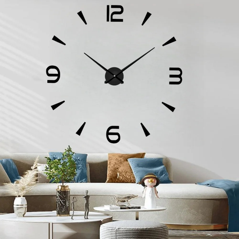 Large 3D Wall Clock Luminous Classic Wall Clocks DIY Digital Clock Wall Watches Stickers Silent Clock for Home Living Room Table