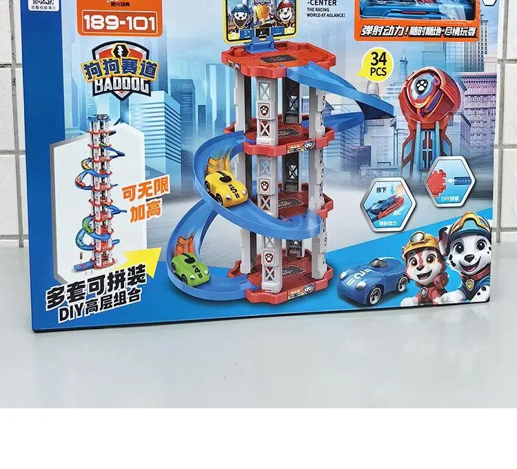 3D Children's Luxury Track Ejection Parking Lot Can Lift Multi-Layer Revolving Car Toys and Gifts！