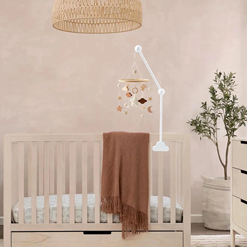 Baby Crib Cartoon Bear Mobile Rattle Toy January To December Hanging Bed Bell Newborn Soothing Toy Moving Musical Toy Baby Gift