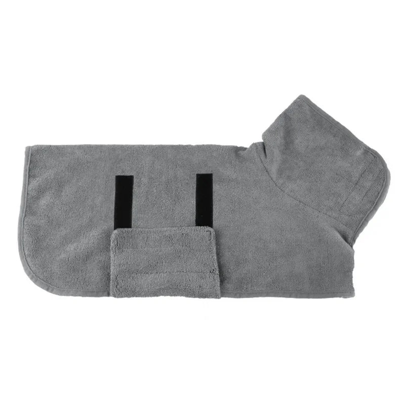Fast Drying Dog Bathrobe, Microfiber Absorbent Soft Pet Bath Towel Grooming Coat for All Sizes