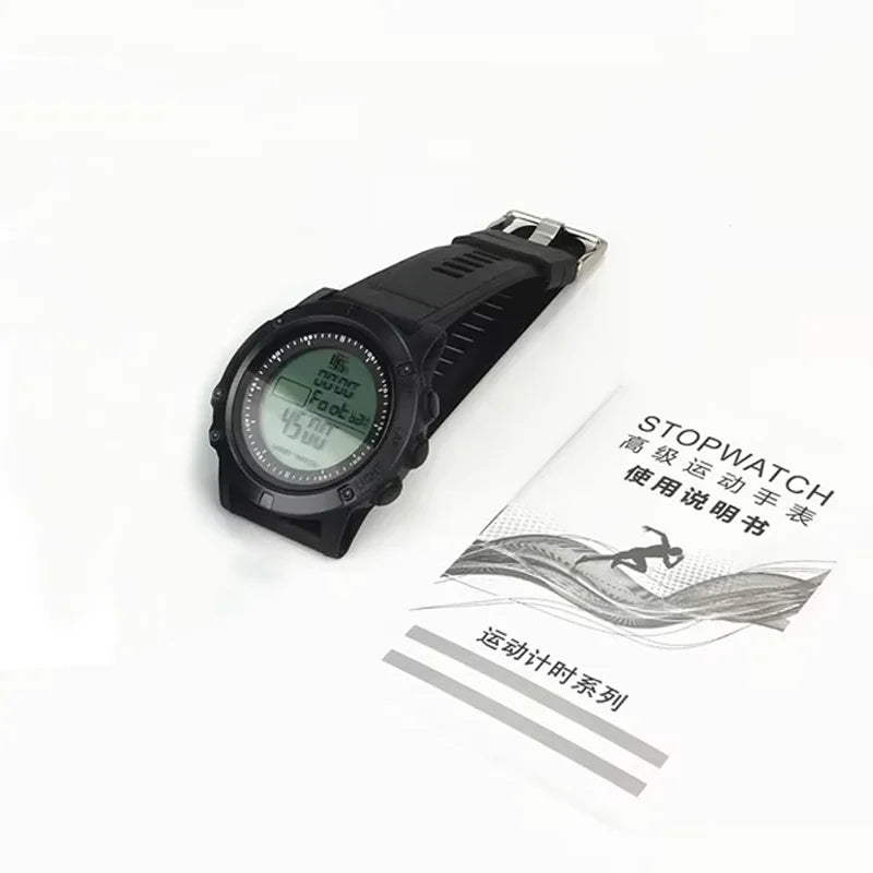 Digital Sport Stopwatch Soccer Referee Timer LCD Multifunctional Chronometer with Backlight Portable Mute Wrist Countdown Timer