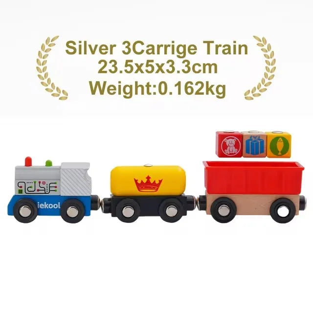 1pcs Magnetic Train Toys Wooden Train Locomotive Car Truck Railway Accessories Fit for Wooden Tracks Toys Gifts