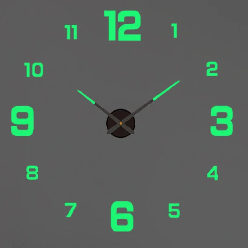 2026 Modern Design Large Wall Clock 3D DIY Quartz Clocks Fashion Watches Acrylic Mirror Stickers Living Room Home Decor Horloge
