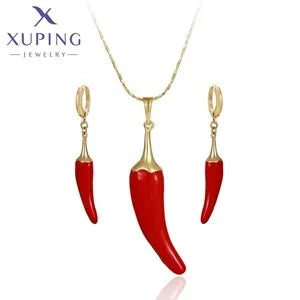 Xuping Jewelry Fashion Hot Sale Promotion Charm Gold Color Plated Mixed Rings Earrings Crystal Jewelry Necklace Pendants Box