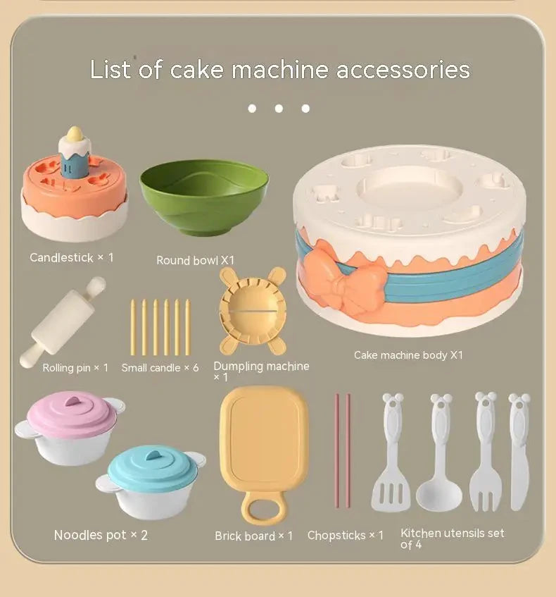 3D Plasticine Mold Modeling Clay Noodle Maker Diy Plastic Play Dough Tools Sets Toys Ice Cream Color Clay for Kids Birthday Gift