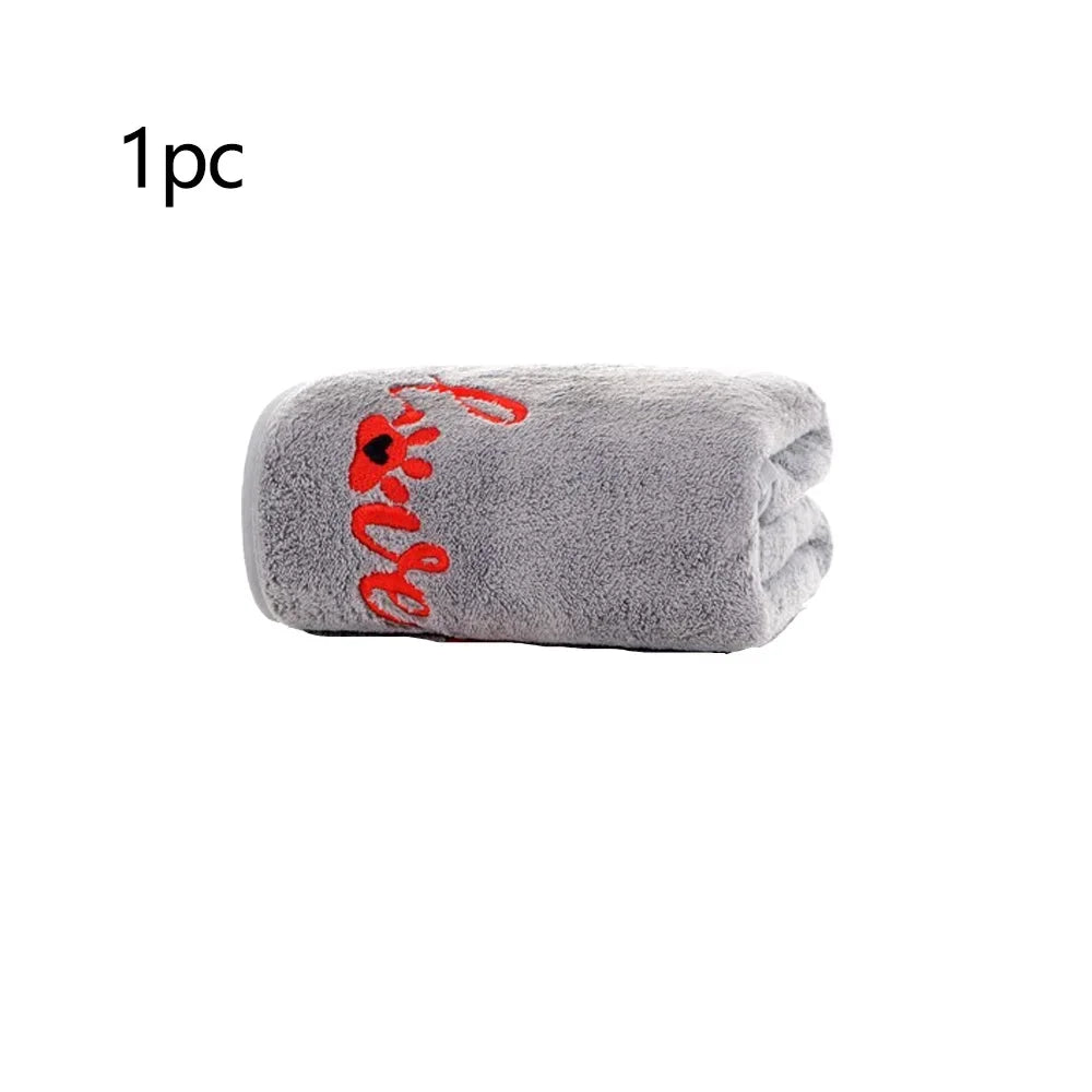 Quick Drying Dog and Cat Towels Soft Fiber Towels Bath Towel Pet Bathrobe Covenient  Cleaning Towel Pet Supplies