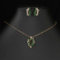 ZAKOL Luxury Retro Micro-set Zircon Women's Necklace Earrings Two-piece Set Temperament Elegant Charm Wedding Party Jewelry Sets