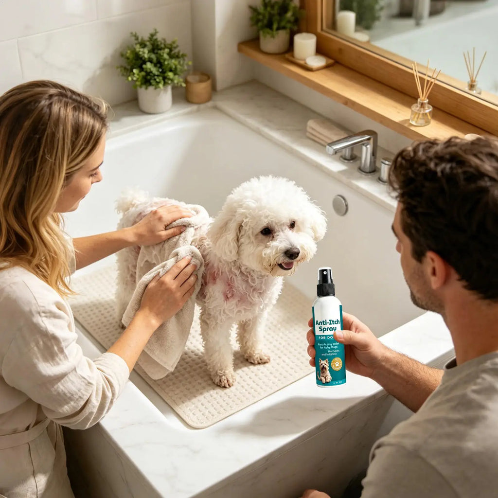 120ml Pet Irritation Relief Care Mist Puppy Skin Care Spray Dog Anti Itch Spray for Veterinary Daily Grooming Travel Indoor