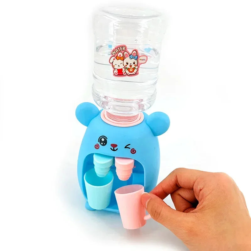 Children Cute Kapibara Water Dispenser Toy with Dual Cup Cartoon Cold/Warm Water Juice Drinking Fountain Simulation Kitchen Toys
