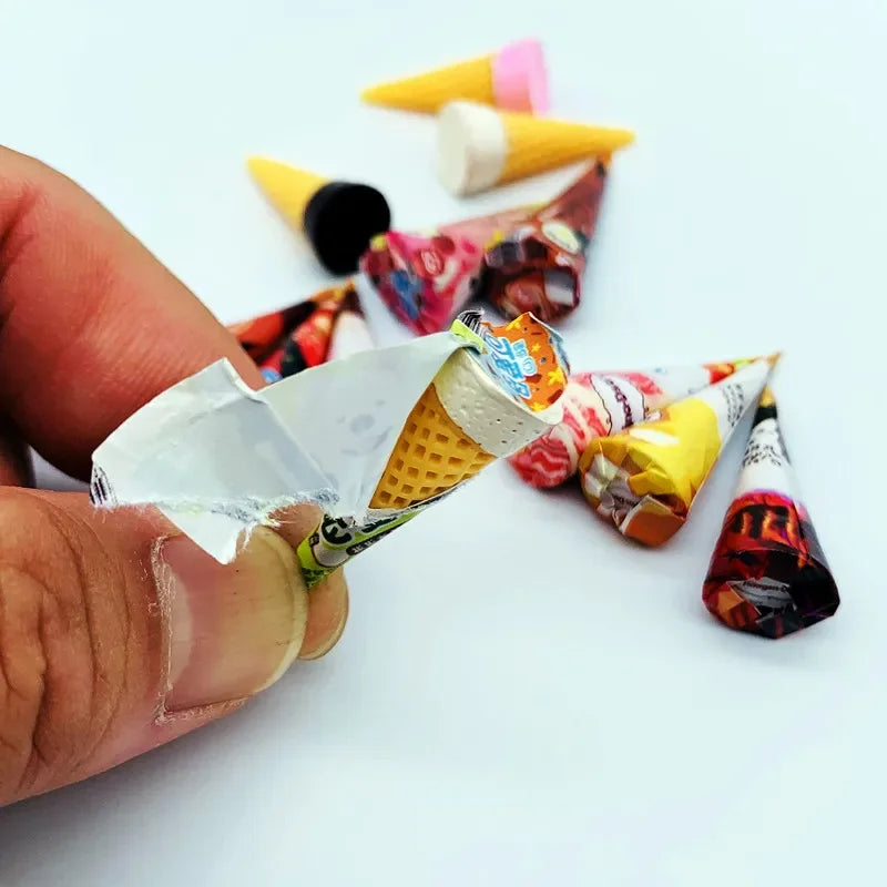 Miniature Mini Ice Cream Beer Can Foods Snack Drinks Model For Blyth Ob11 Dolls Accessories Kids Pretend Play Supermarket Toys