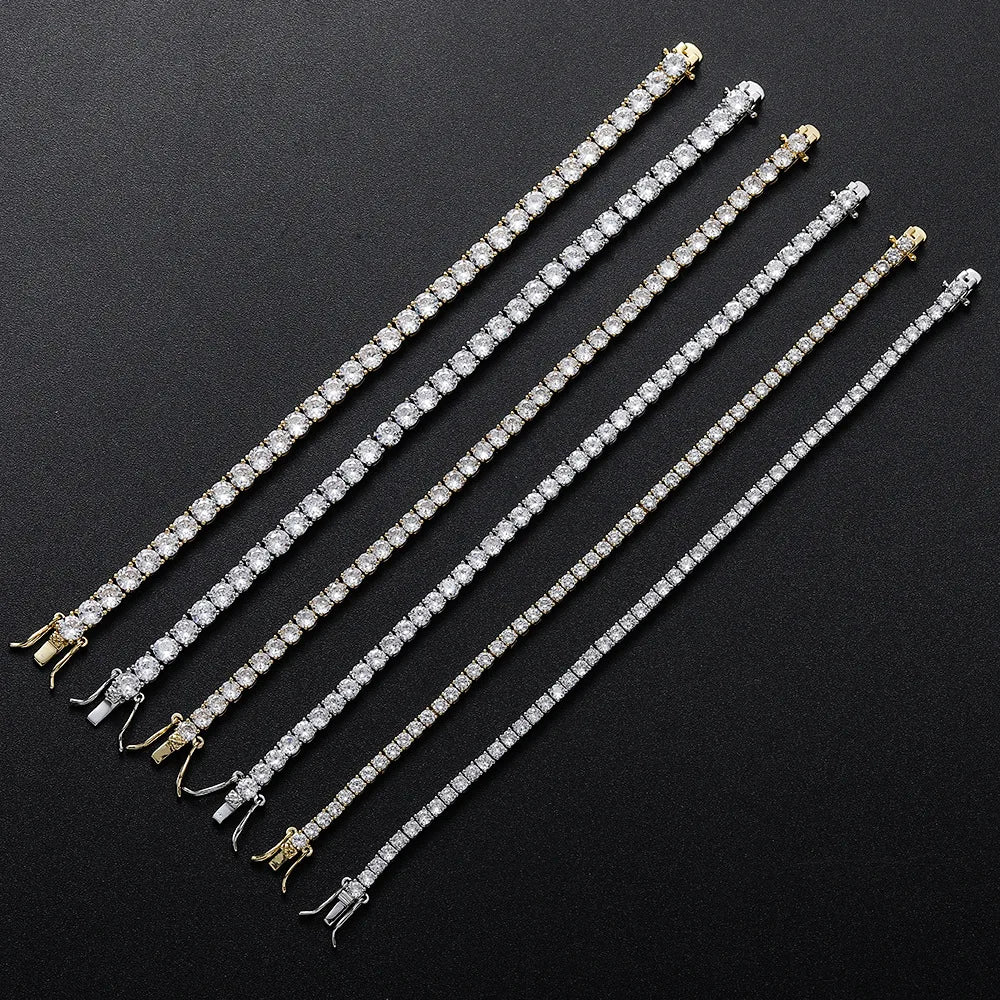D VVS1 Moissanite Tennis Necklace For Women Top Quality 100% 925 Sterling Silver Sparkling Party Fine Jewelry