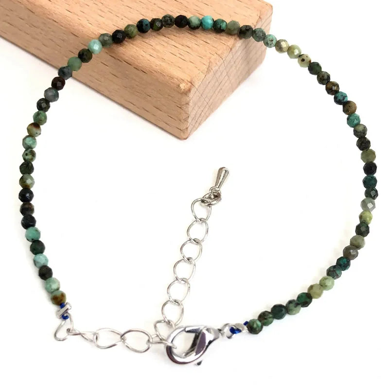 Mini 2-3mm Stone Beaded Faceted Natural Agat Quartzs Necklaces bracelet Female Fashion Party Choker for Women Girls Jewelry Gift