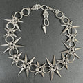 Punk Grunge Rock Rivet Chain Earrings Cool Fashion Handmade Geometric Necklace Goth Charm Jewelry Hip Hop Accessories