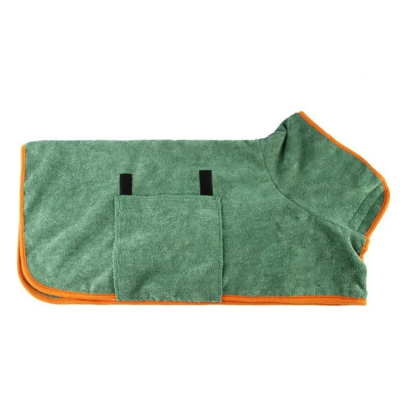Super Absorbent Pet Towel Bathrobe for Large Dogs All-over Wrap Quick Drying Breathable Year-round Cleaning Dog Bathrobe Towels