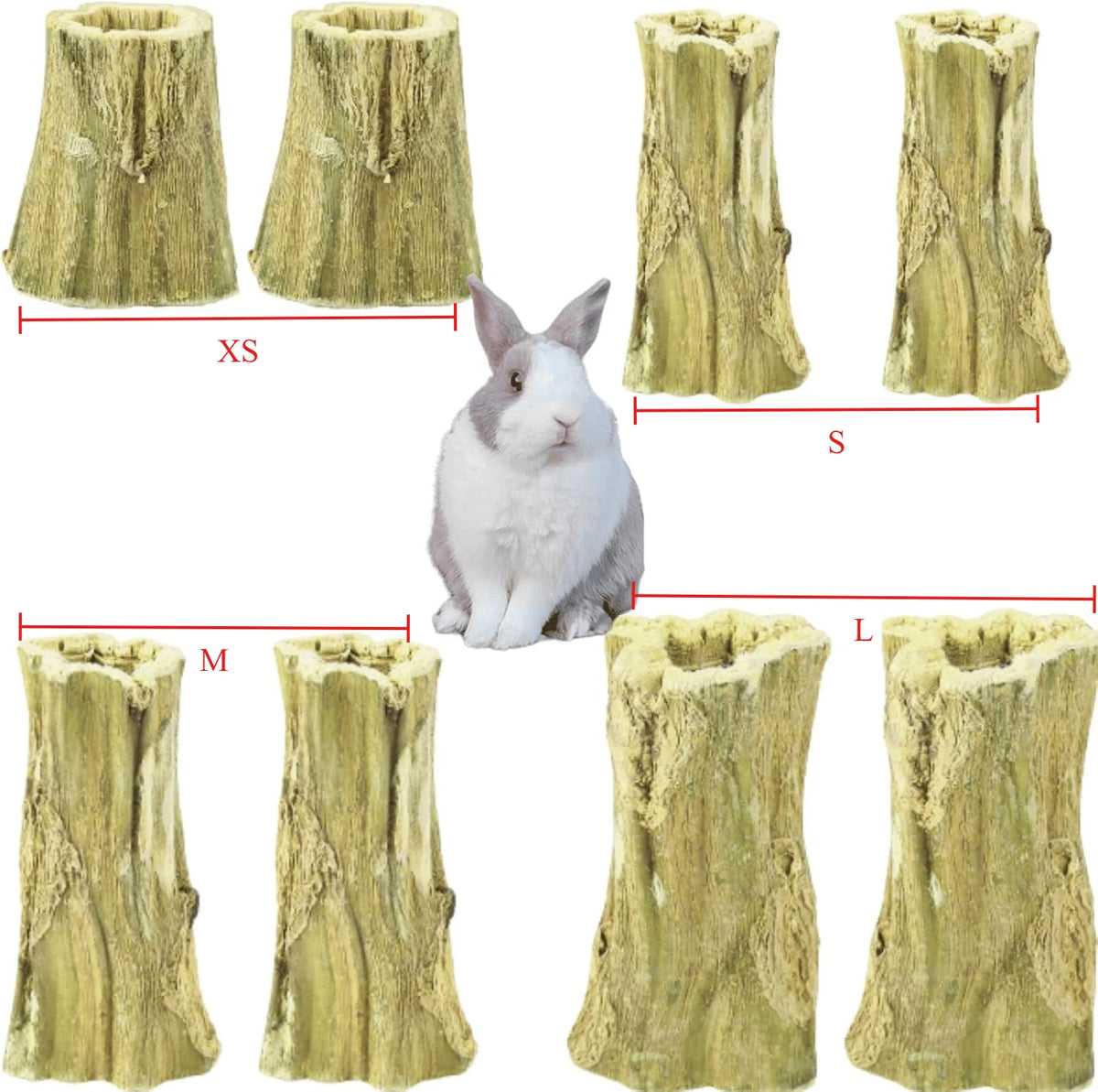 Natural Bunny Chew Toys,Organic Papaya Wood Chew Sticks Hamster Chew Toy for Teeth Hamster Guinea Pig Rat Gerbils