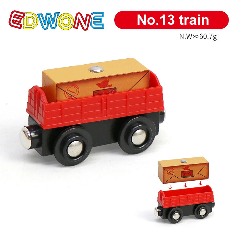 1pcs Magnetic Train Toys Wooden Train Locomotive Car Truck Railway Accessories Fit for Wooden Tracks Toys Gifts