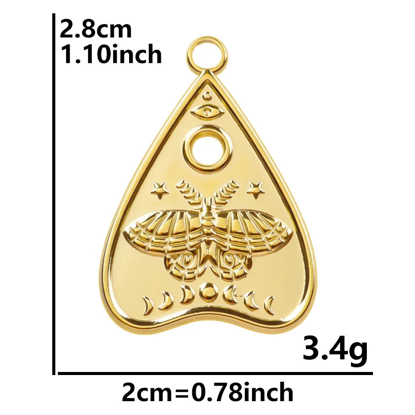 10PCS Ancient Egyptian Scarab Beetle Pendants Charms Stainless Steel Dragonfly Butterfly Pendant for Jewelry Making DIY Necklace