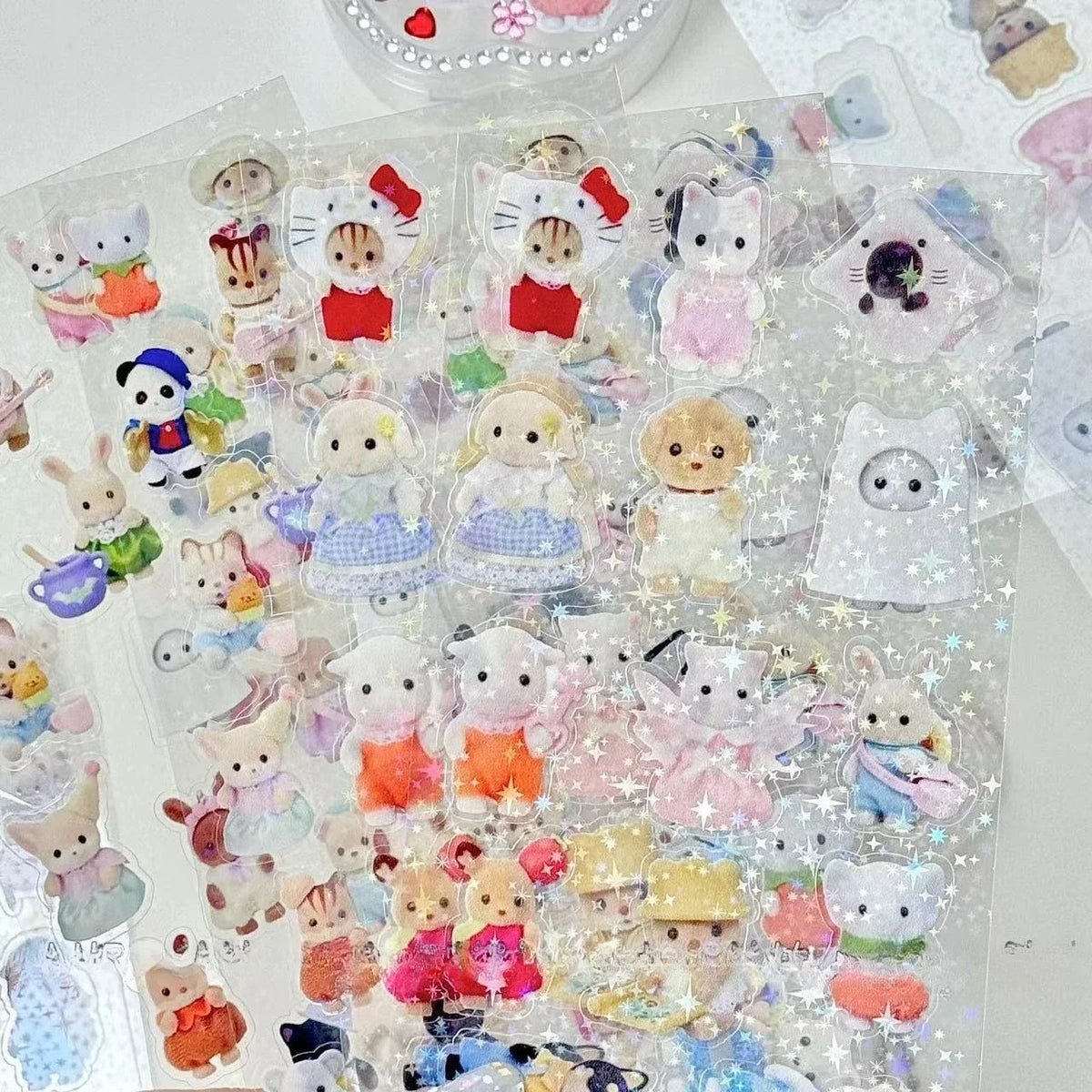 Sylvanian Families Sticker Children's Toy Kitchen Toys Girl Sylvanians Family Kids Toys for Girls Ternuries Silvania Familiy