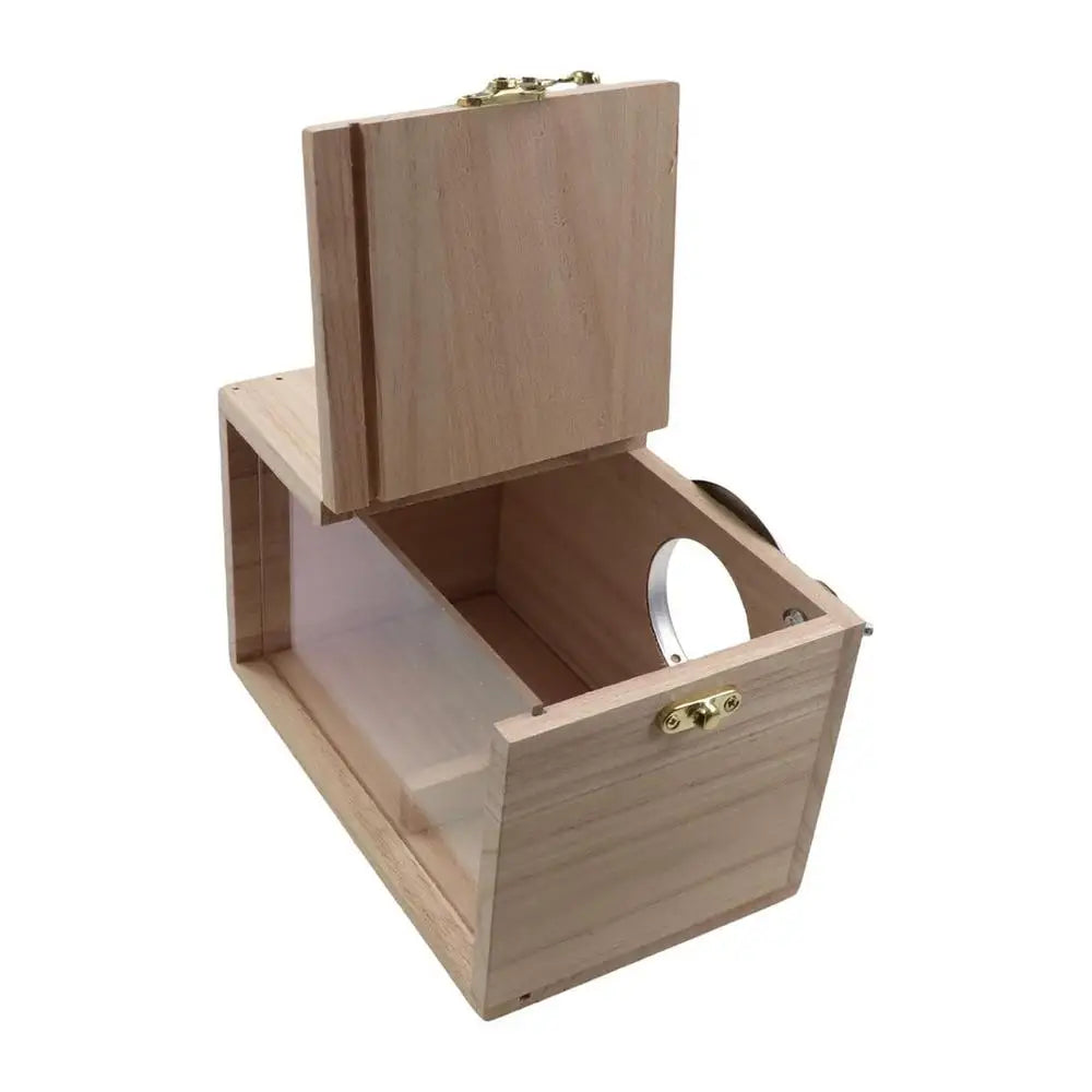 Transparent Window Wooden Parrot Breeding Box Acrylic/Wood Bite Resistant Wooden Parrot House Removable