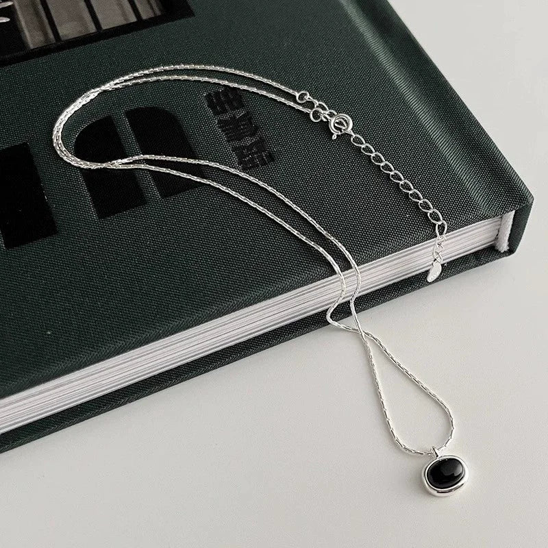 VENTFILLE 925 Sterling Silver Bead Geometry Necklace for Women Girl Korean Design Versatile Choker Jewelry Dropship Wholesale