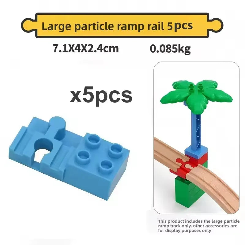 All Kinds Connectors Wooden Train Track Accessories Universal Plastic Building Blocks Adapters Fit for Brand Wooden Track Toys