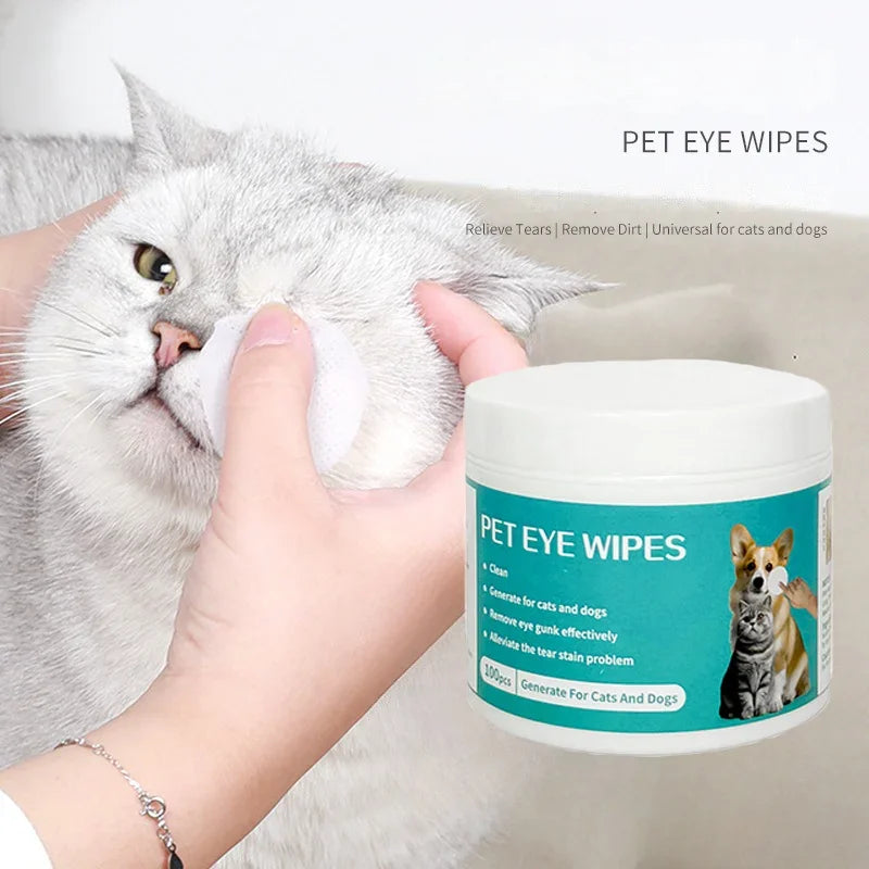 Eye Wipes Tartar Removal Pet Grooming Wet Tissue Clean Care Cats Dogs Pet Cleaning Supplies Eliminator