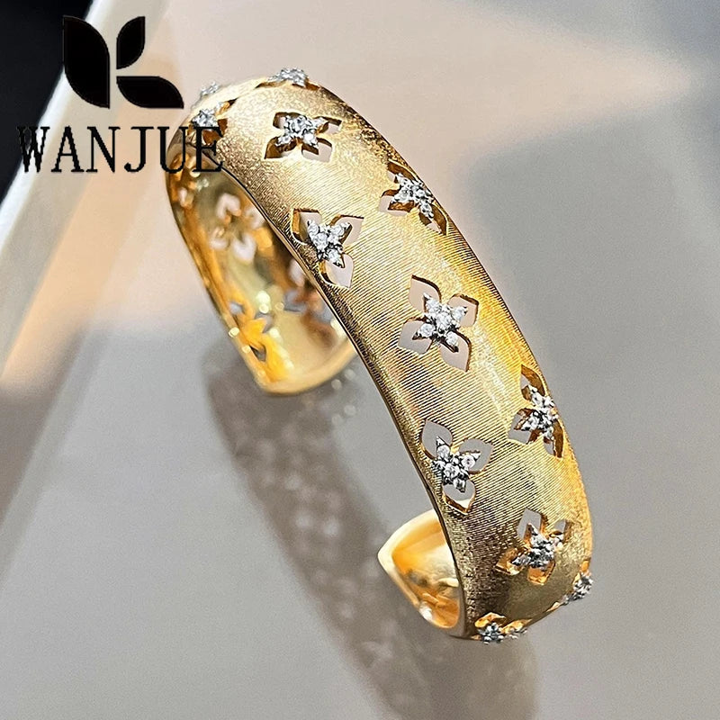 Italian hand-brushed craftsmanship palace style retro women's ring bracelet necklace earring set fashion romantic party gift