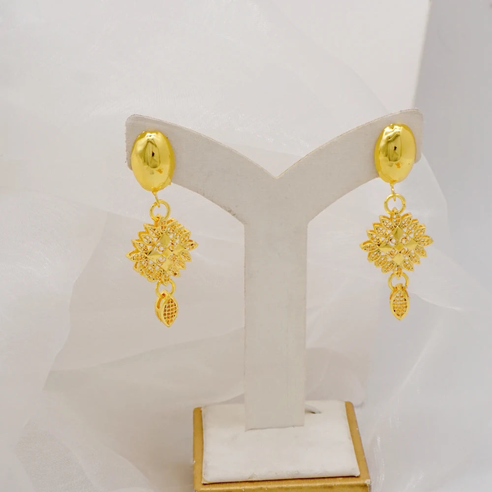 Ethiopian Fashion Women's Jewelry Set African Wedding Jewelry Set Necklace, Bracelet, Earrings, and Ring Set