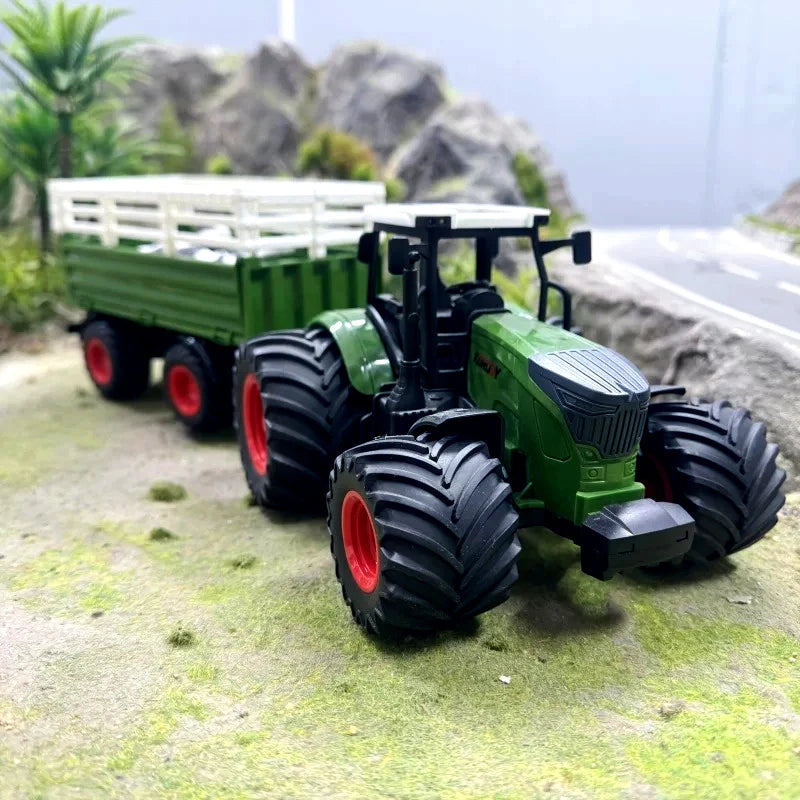 Large Scale Tractor Toys DIY Farmer Car Playset Toy Transport Trailer Engineering Birthday Gifts