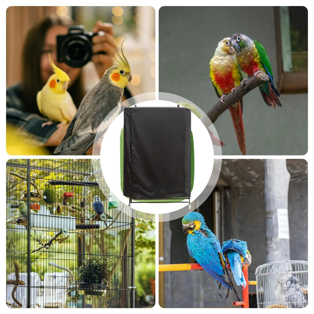 Breathable Blackout Bird Cage Cover Washable Waterproof Cover  Nighttime Cage Cover for Sleep, Parrot Cockatiel Parakeet