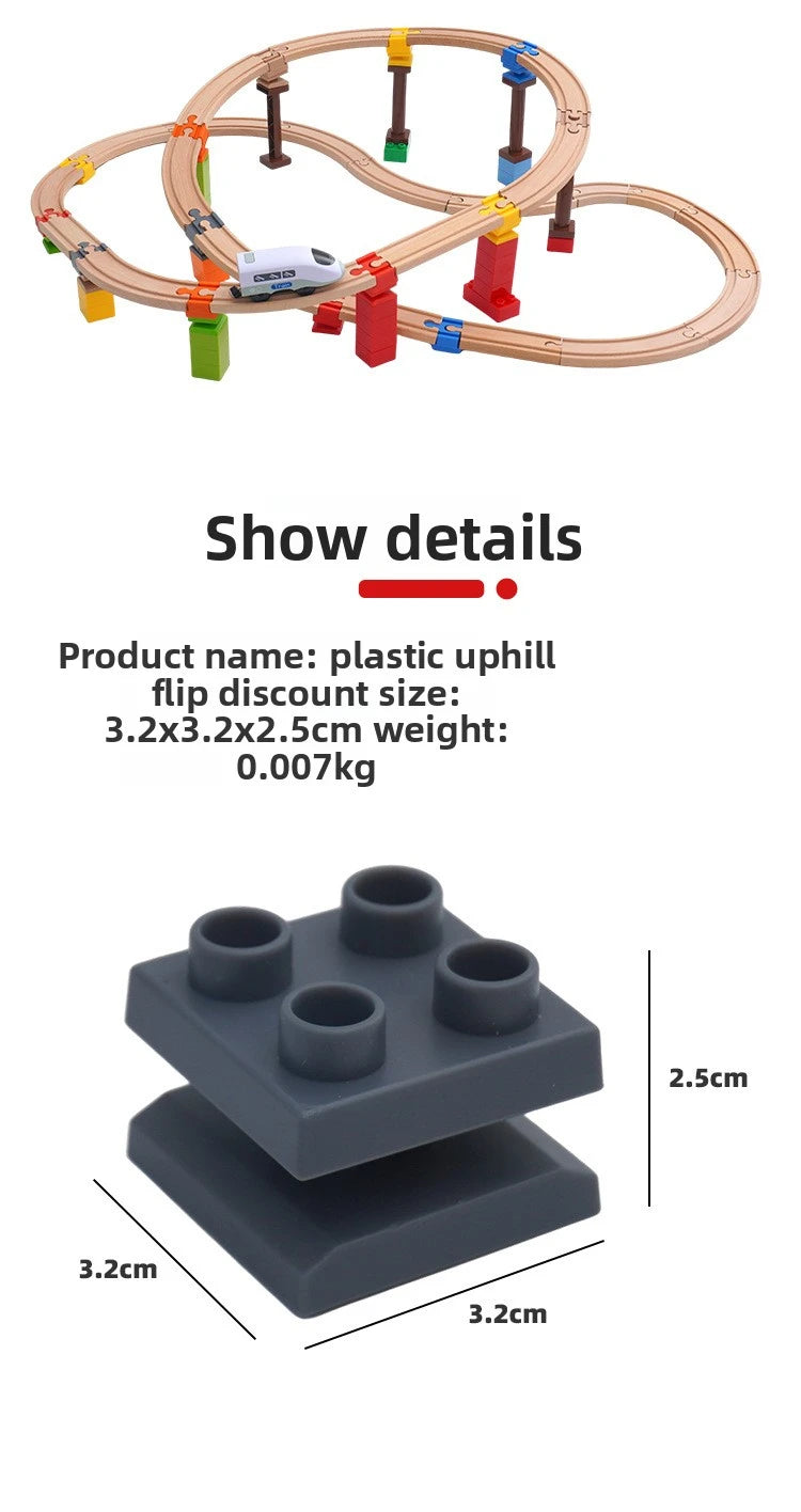 All Kinds Connectors Wooden Train Track Accessories Universal Plastic Building Blocks Adapters Fit for Brand Wooden Track Toys