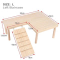 Unpainted Wooden Guinea Pig Hideout Climb House - Hamster Cage Decor Play Tunnel Small Animal Chew Toy Pet Habitat Accessories