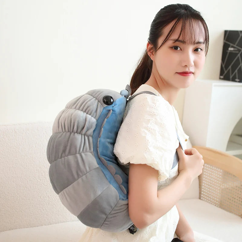 40cm Pill-bug Plush Backpack Cartoon Cute  Plush Toy Soft Stuffed Animal Shoulder Bag for Kids Girls Birthday Gifts
