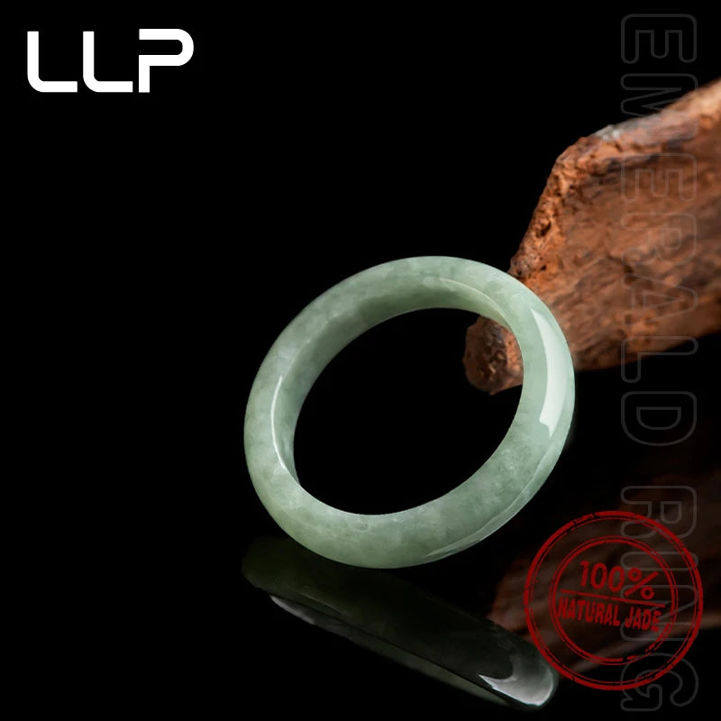 Natural A Cargo Bean Seed Emerald Ring Official Website Charm Fashion Elegant Jewelry Best-Selling Holiday Gift