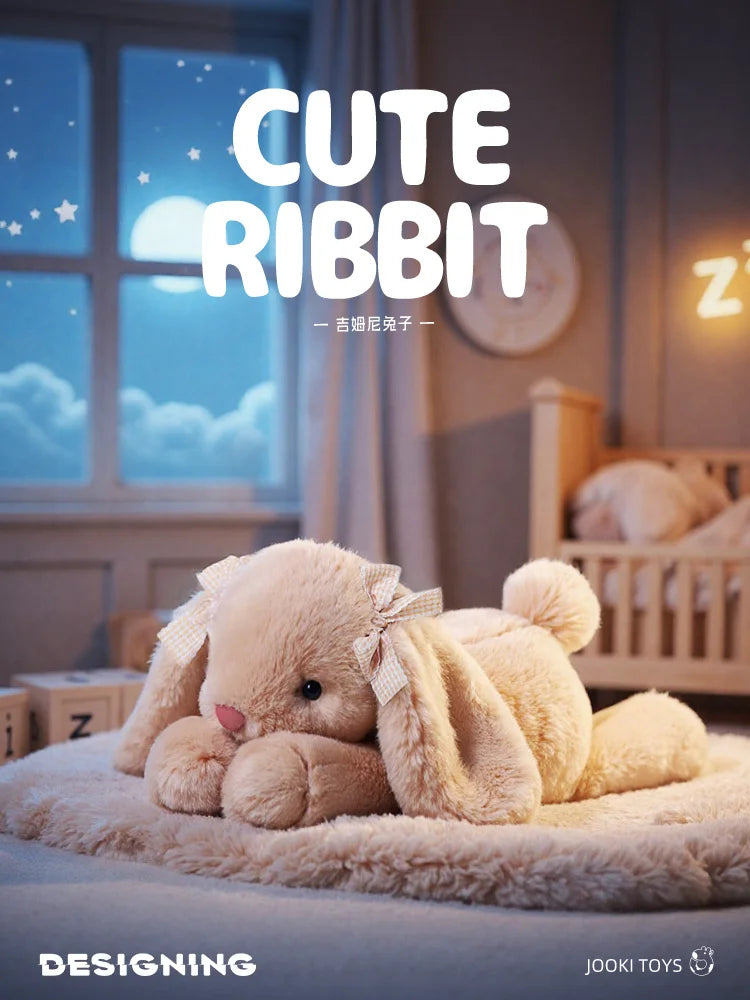 35CM Cute Rabbit Stuffed Plush Toy Long Ear Easter Bunny Soft Plushies Doll Sleeping Bedroom Decor Baby Girls Birthday Kid Gifts