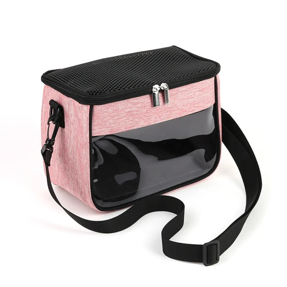 Hamster Pet Bag Mole Guinea Pig Rabbit Hedgehog Breathable Pet Bag Transparent Window Small Pet Carrier Bag Pet Travel Tote Bag