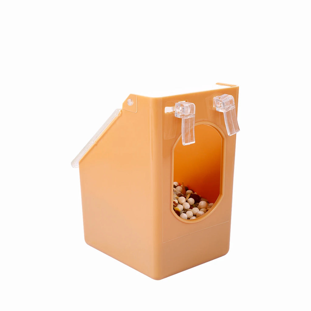 Pigeon Multi-Purpose Cage Hanging Food Box With Lid 1/2/4-Holes Anti-Spill Racing Pigeon Trough Feeder Pet Bird Supplies 1/2Pcs