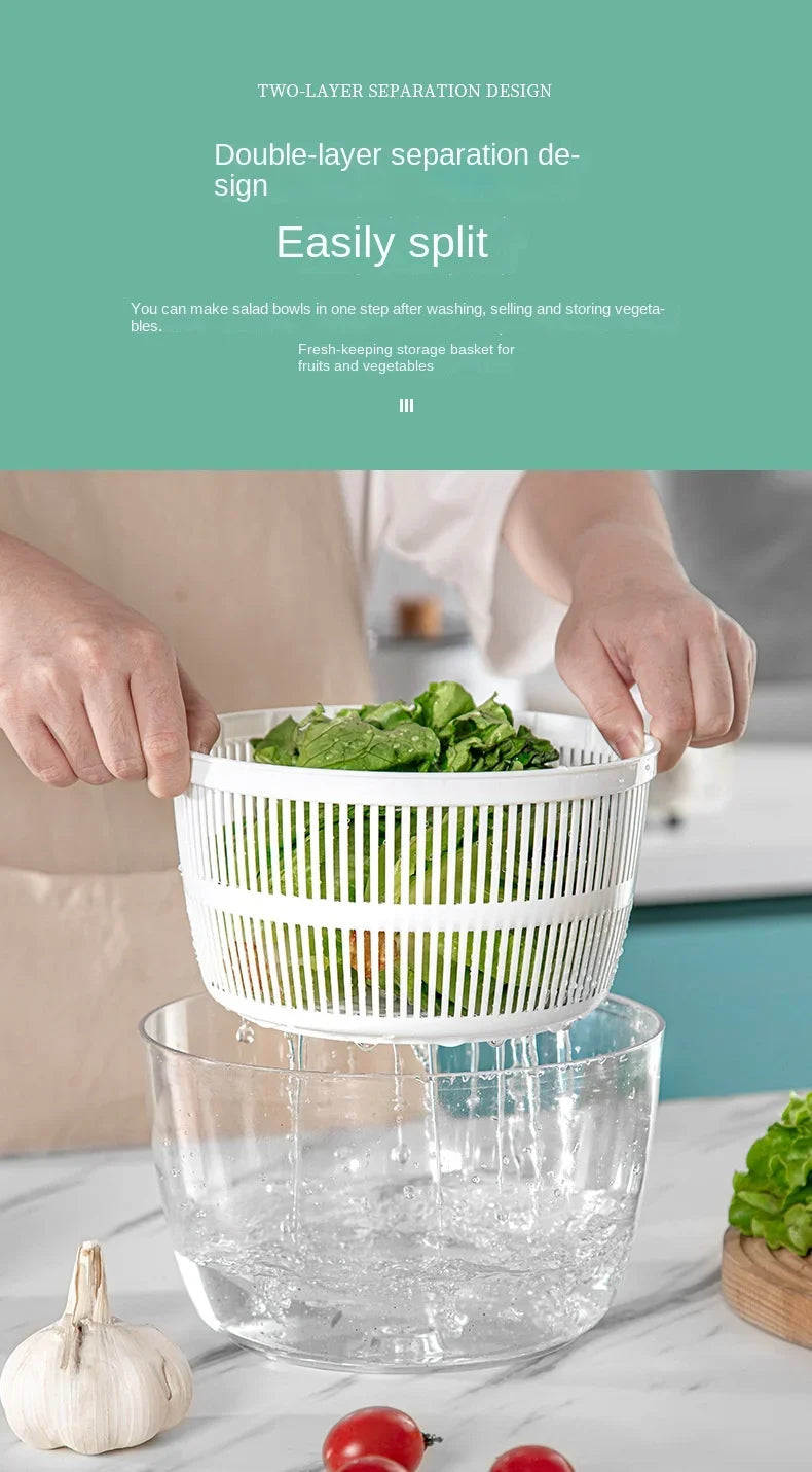 Vegetables Salad Spinner Lettuce Leaf Vegetable Dehydrator Multifunctional Vegetable Washer Salad Vegetable Dryer Mixer