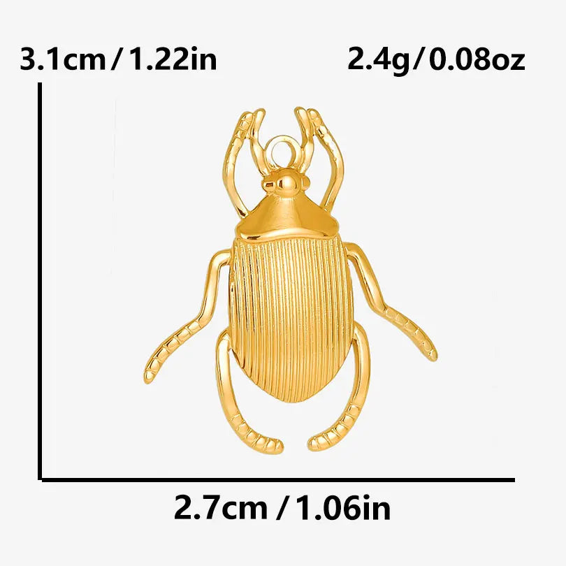 10PCS Ancient Egyptian Scarab Beetle Pendants Charms Stainless Steel Dragonfly Butterfly Pendant for Jewelry Making DIY Necklace