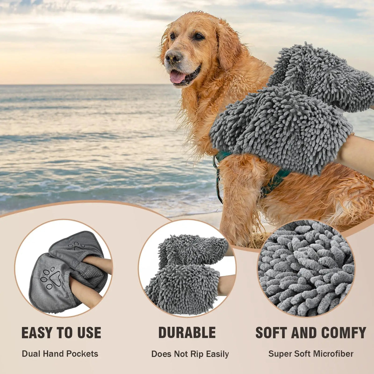 Microfiber Dog Towels for Drying Dogs,Super Absorbent,Soft and Quick Drying Pet Grooming Towel,31Inch X 13Inch,Machine Washable