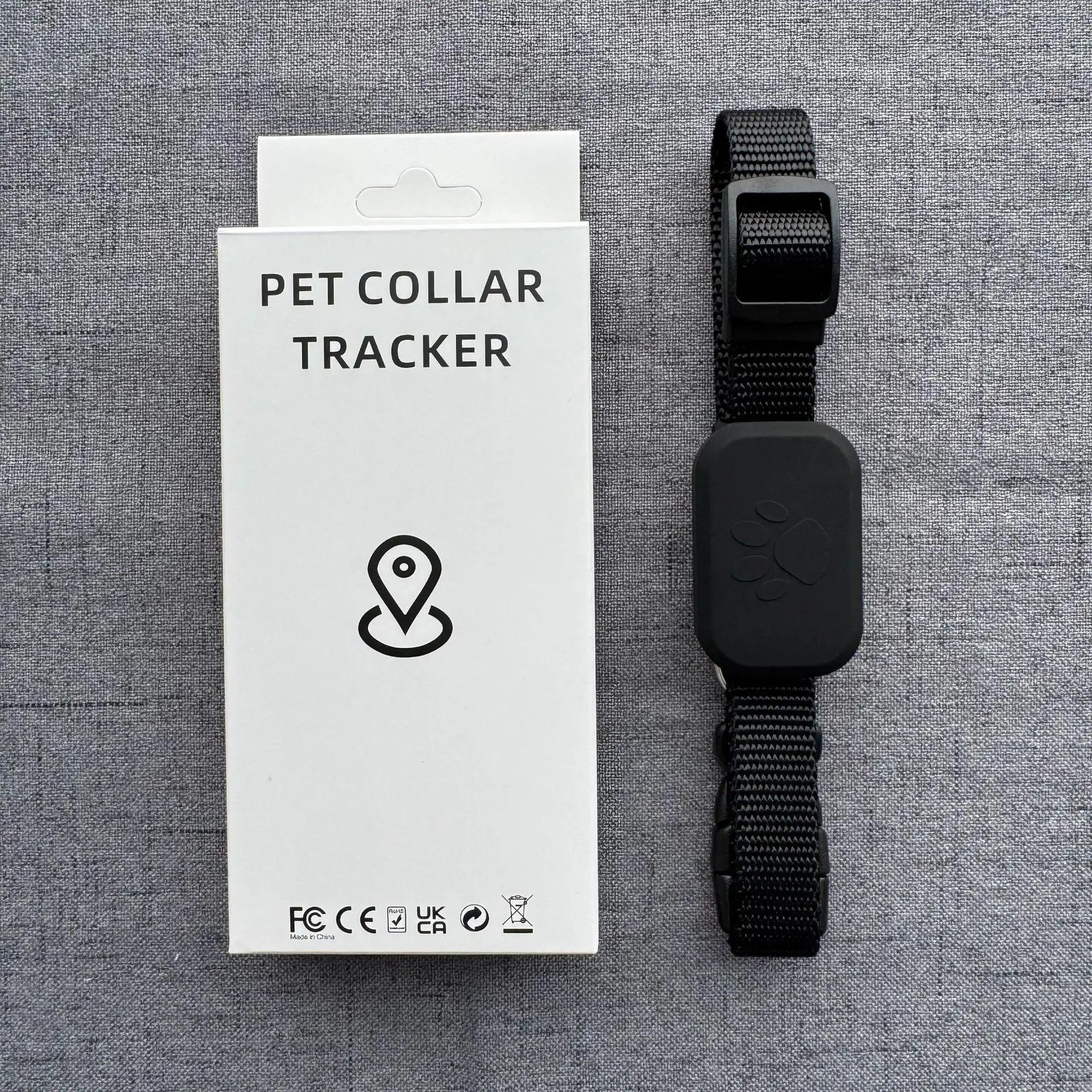 Waterproof Pet GPS Tracker - Dog & Cat Locator, with Adjustable Collar Anti Lost Dogs Real-time Tracking Device for iOS