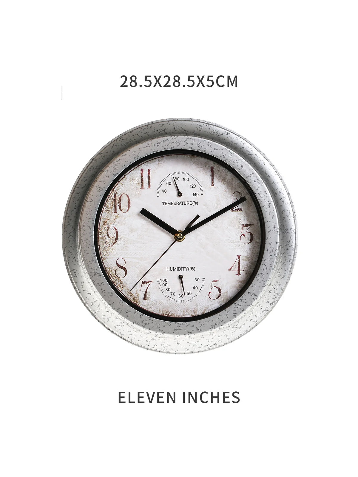 12 Inch Outdoor Waterproof Wall Clock Bathroom Kitchen Patio Shop Living Room Decorative Wall Clock Stylish Silent Wall Clock