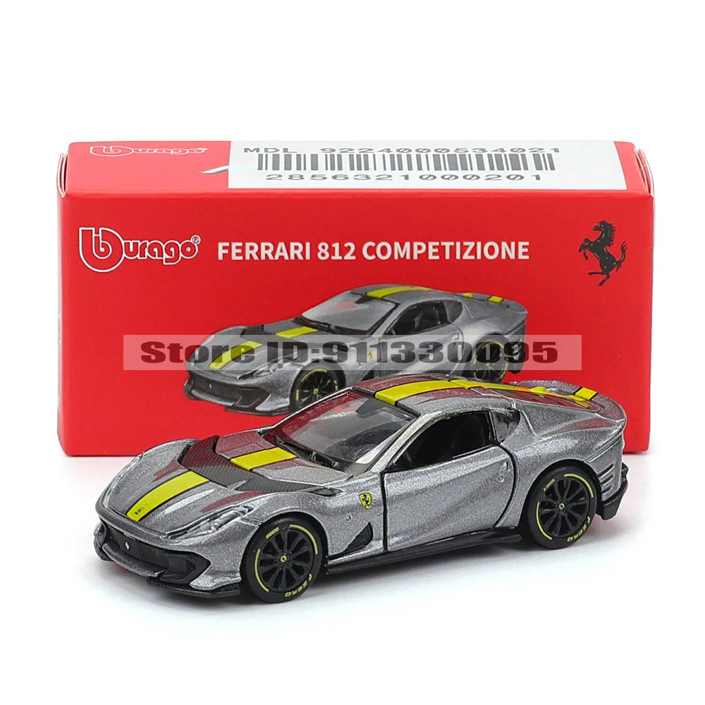 Bburago1:64 Ferrari E812 COMPETIZIONE Model Small Collection Car Alloy Model Toy Gift Scene Decoration Classic and Exquisite