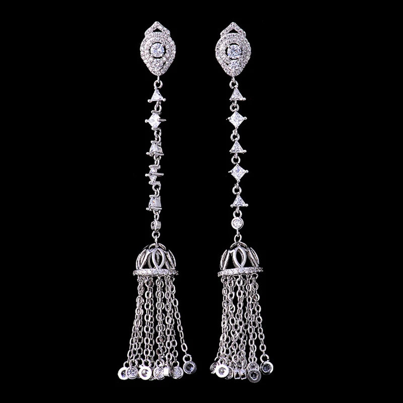 LXOEN Luxury Party Famous Brand Tassel Rings For Women Inlay Cubic Zirconia Adjustable Crown Ring Famous Brand Fashion bague