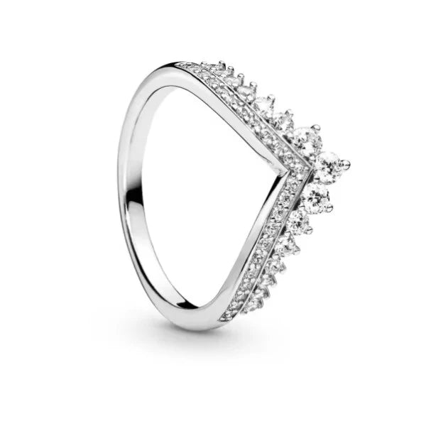 Christmas 925 Sterling Silver Crown Heart Flower Wing Zircon Sparkling Rings For Women Fine Jewelry wedding Anniversary Gifts
