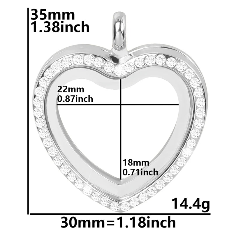 10Pcs/Lot Openable Round Living Reliquary Picture Locket Pendant Glass Floating Cremation Urn Medaillon Colgantes Jewelry Making